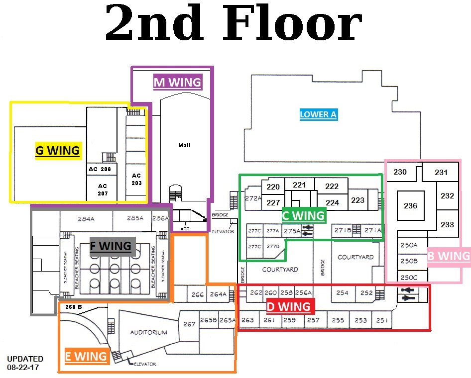 2nd Floor Map 2022 23 WINGS  