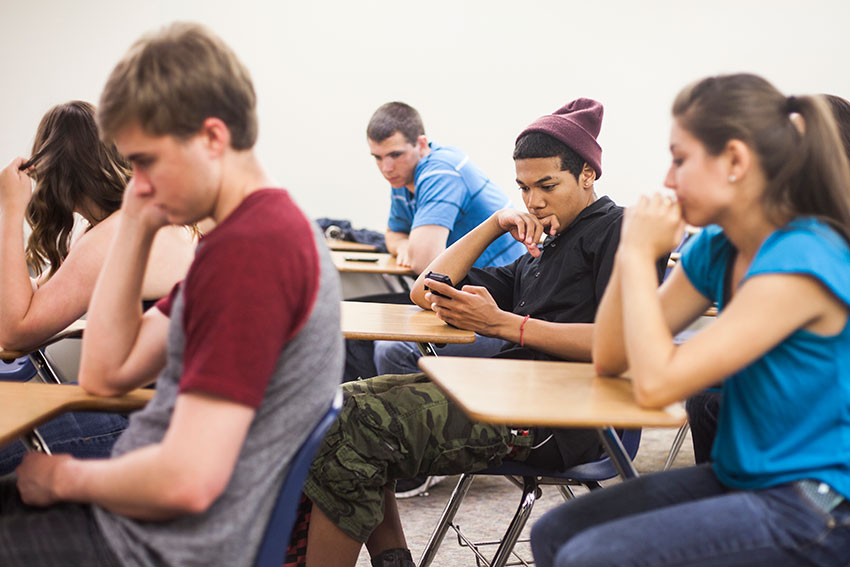 Do phones cause distractions in the classroom?