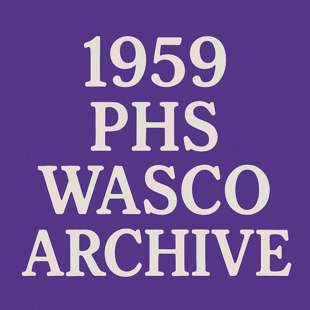 1959 PHS Wasco Archive