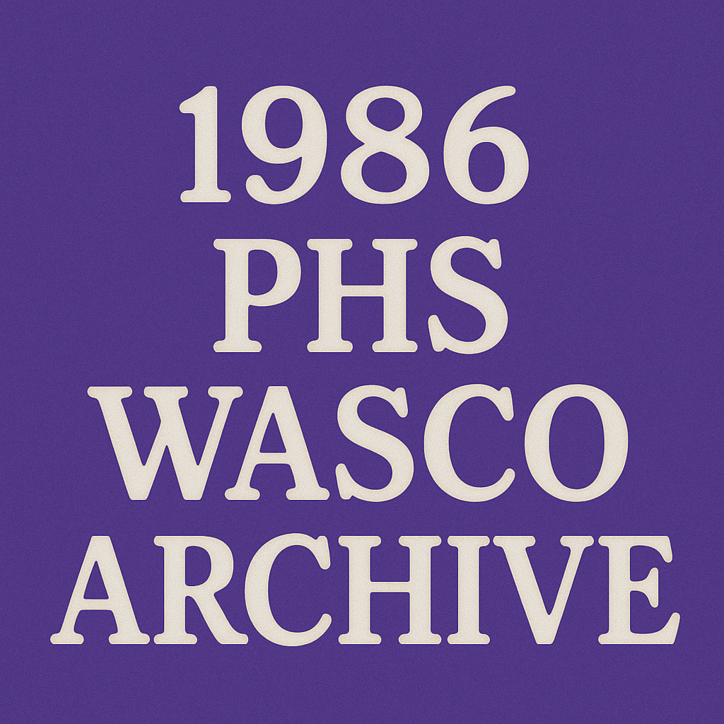 1986 PHS Wasco Archive