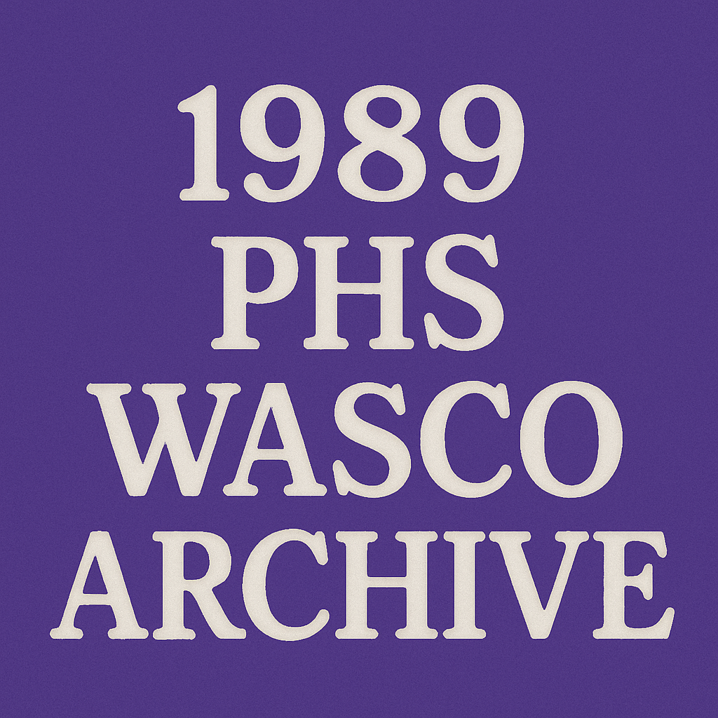 1989 PHS Wasco Archive